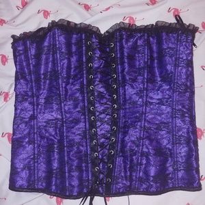 Purple lace corset